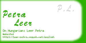 petra leer business card